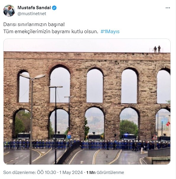 Mustafa Sandal’ın 1 Mayıs Saraçhane paylaşımı kısa sürede gündeme oturdu 3