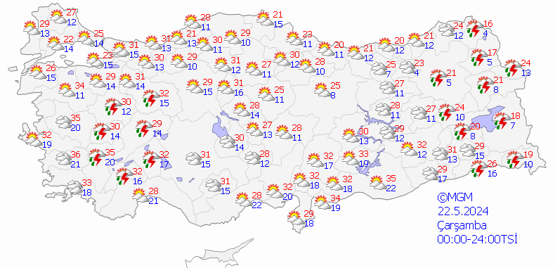 Sıcaklıklar Mevsim Normallerinin üstünde: 22 Mayıs Çarşamba Hava Durumu İstanbul, İzmir Ve Ankara