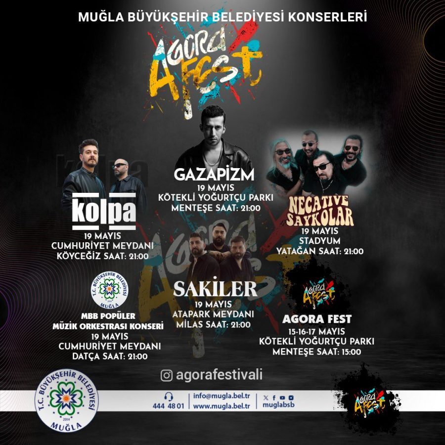 Tekirdağ Ve Muğla’da 19 Mayıs Gençlik Ve Spor Bayramı’na özel ücretsiz Konserler Ve Festivaller Takviminde Edis, Gazapizm Yer Alıyor