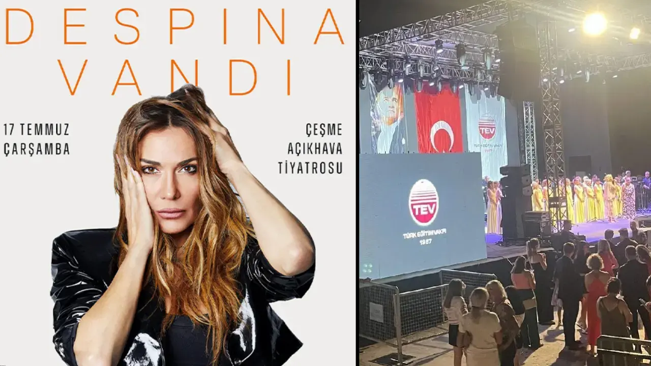 Despina Vandi Çeşme konserinde Türk bayrağı ve Atatürk resmi olduğu için sahneye çıkmadı, seyirciler sahneye çıkıp İzmir Marşı söyledi